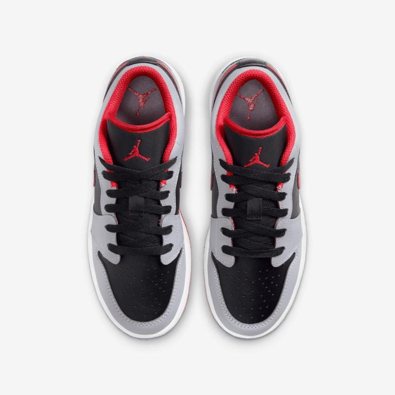 Air Jordan 1 Low GS Black Cement Grey Fire Red - Primeira Divisão