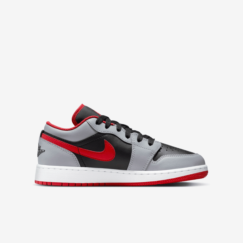 Air Jordan 1 Low GS Black Cement Grey Fire Red - Primeira Divisão