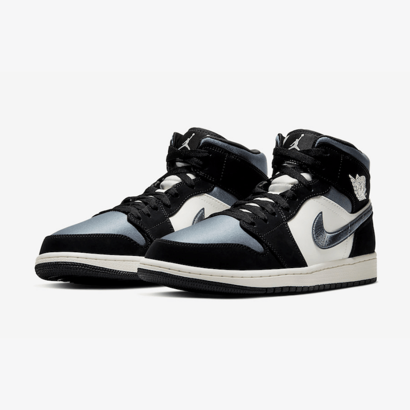 Air Jordan 1 Mid Satin Grey Toe - Primeira Divisão