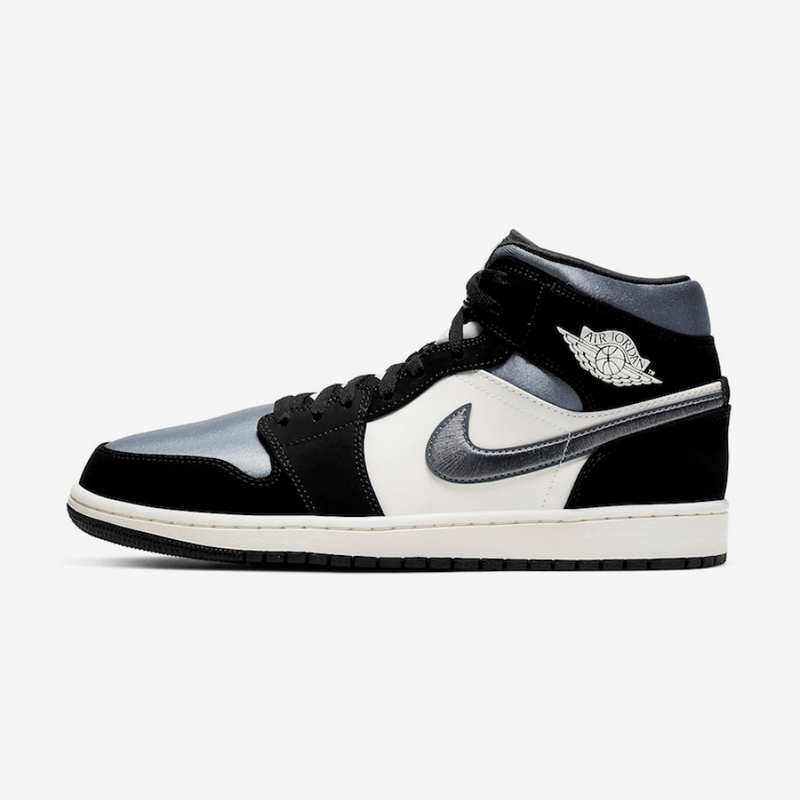 Air Jordan 1 Mid Satin Grey Toe - Primeira Divisão