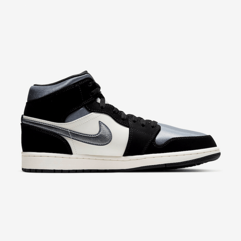 Air Jordan 1 Mid Satin Grey Toe - Primeira Divisão