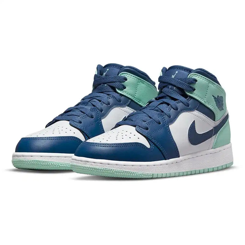 Air Jordan 1 Mid GS Blue Mint - Primeira Divisão