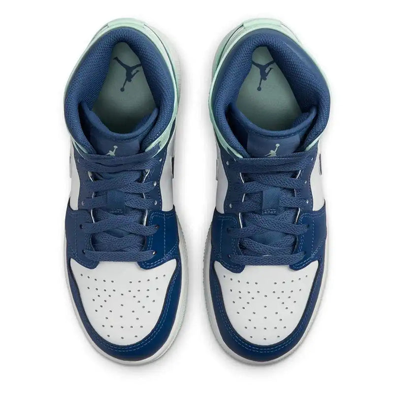 Air Jordan 1 Mid GS Blue Mint - Primeira Divisão
