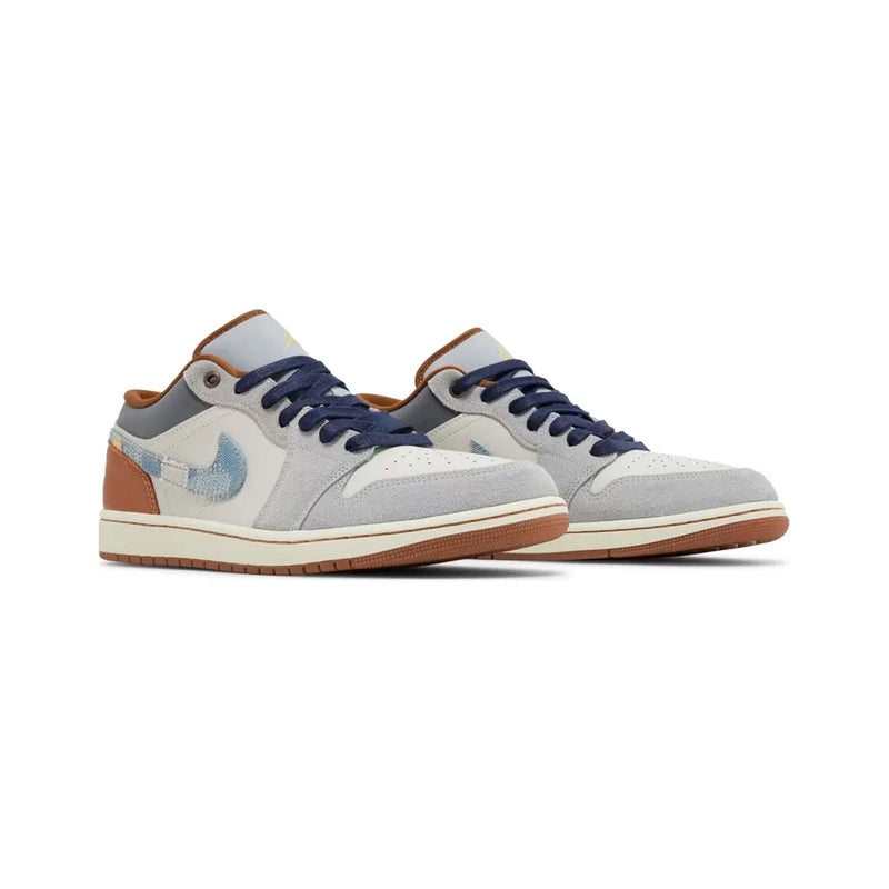 Air Jordan 1 Low SE Phantom Repaired Denim Swoosh - Primeira Divisão
