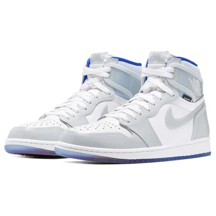 Air Jordan 1 Retro High Zoom White Racer Blue - Pirmeira Divisão