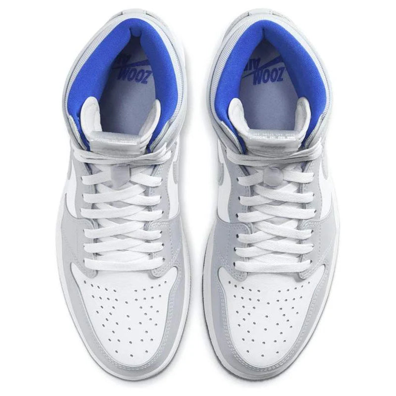 Air Jordan 1 Retro High Zoom White Racer Blue - Pirmeira Divisão