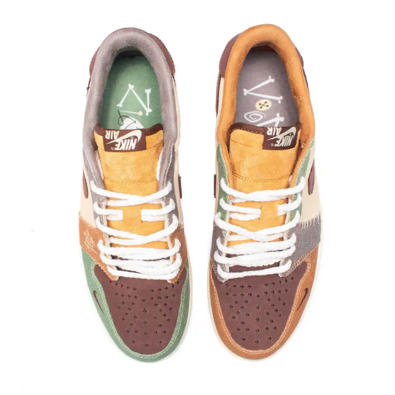 Air Jordan 1 Low Voodoo Flax and Oil Green - Primeira Divisão